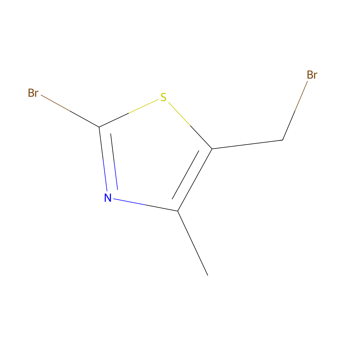 2-Bromo-5-(bromomethyl)-4-methyl-1,3-thiazole molecular structure, CAS 1011532-22-1