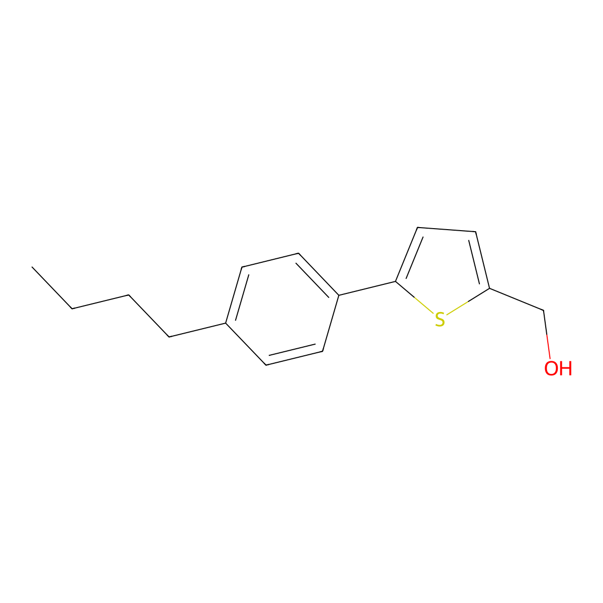 (5-(4-Butylphenyl)thiophen-2-yl)methanol molecular structure, CAS 1011532-36-7