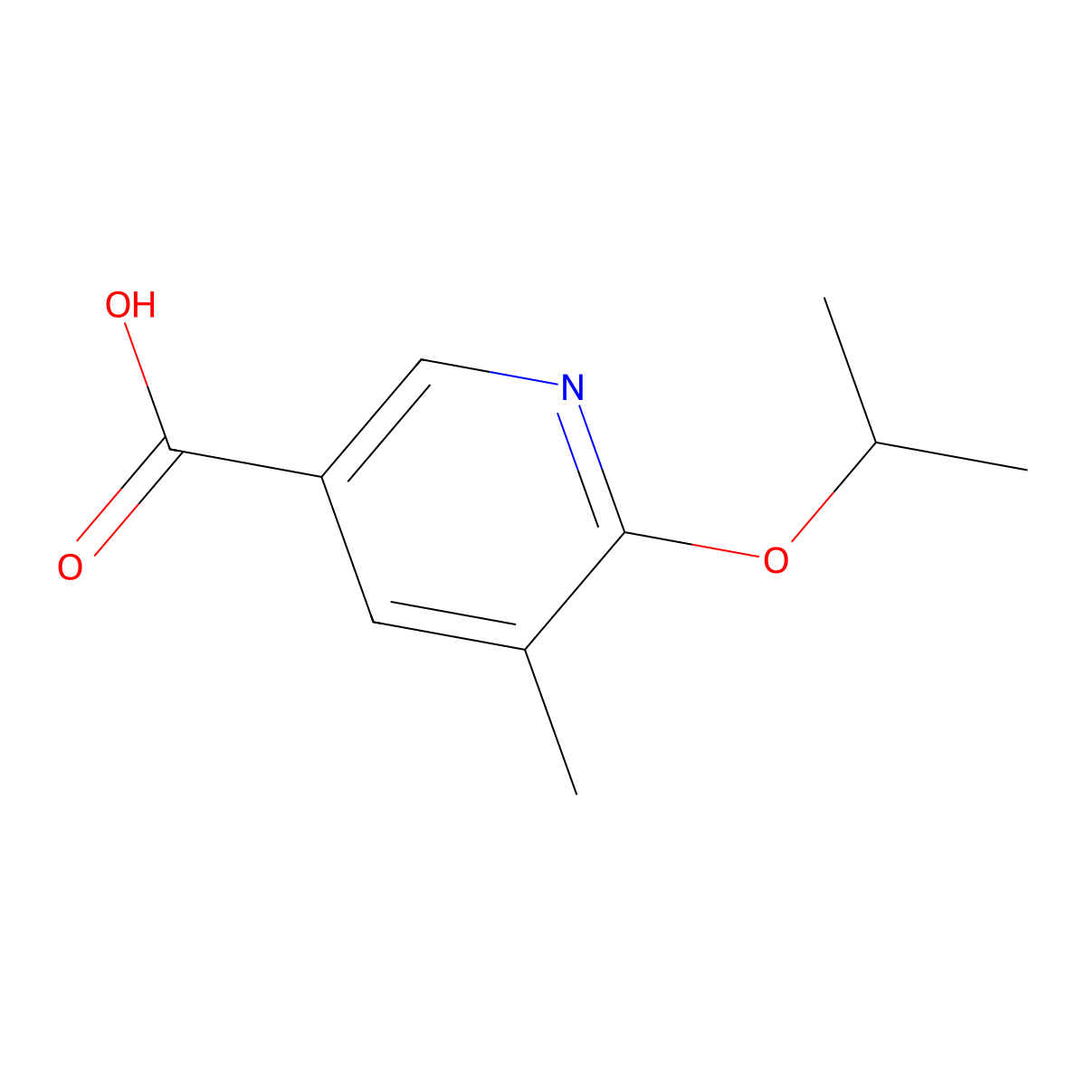 6-Isopropoxy-5-methylnicotinic acid molecular structure, CAS 1011558-18-1