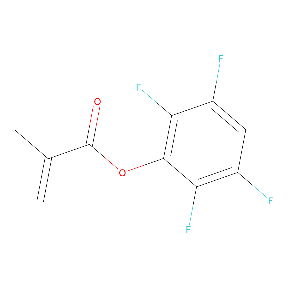 2,3,5,6-Tetrafluorophenyl 2-methylprop-2-enoate molecular structure, CAS 101156-31-4