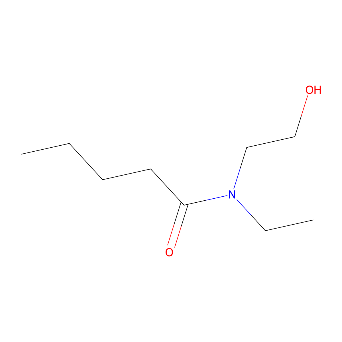 N-ethyl-N-(2-hydroxyethyl)pentanamide molecular structure, CAS 1011571-51-9