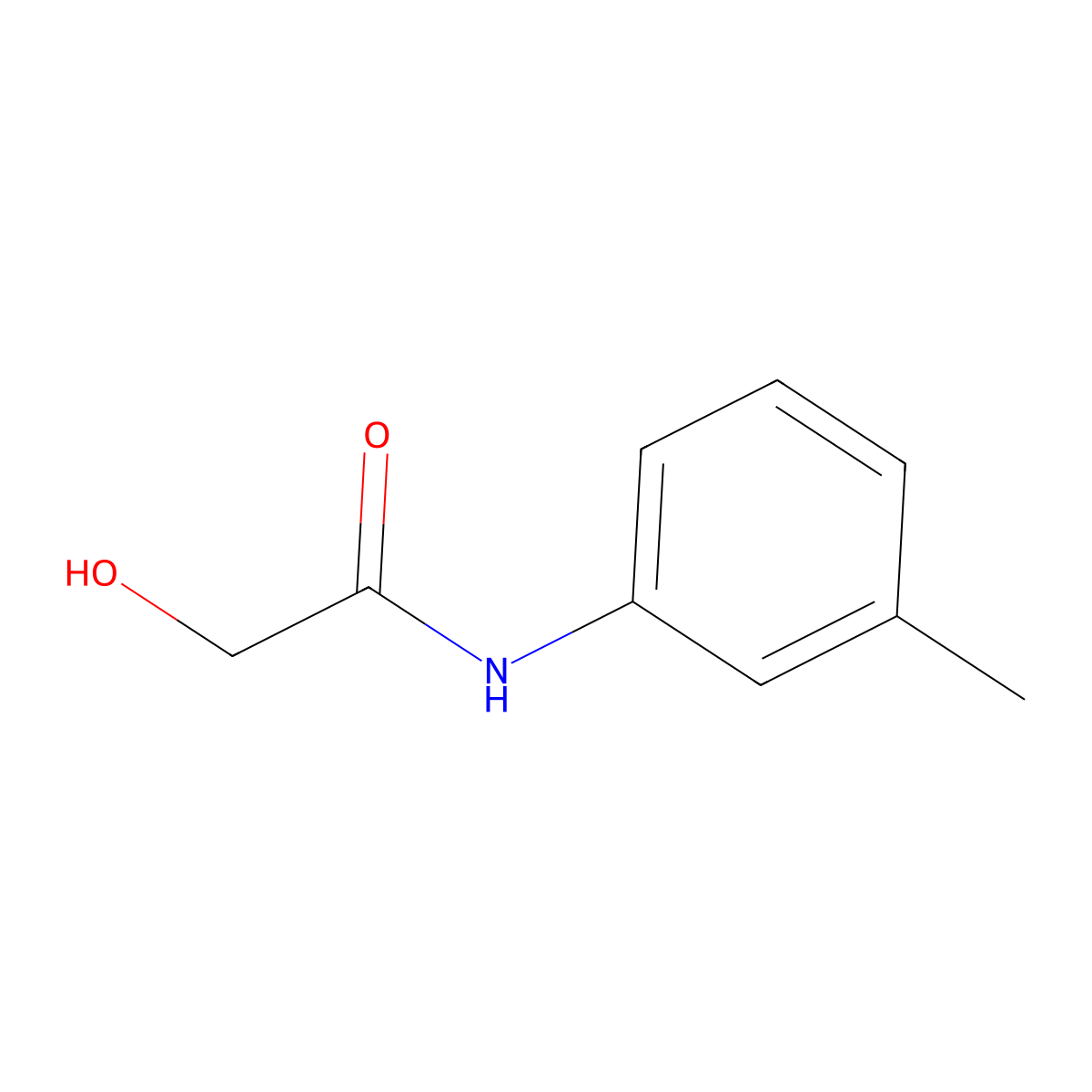 2-hydroxy-N-(3-methylphenyl)acetamide molecular structure, CAS 1011572-96-5