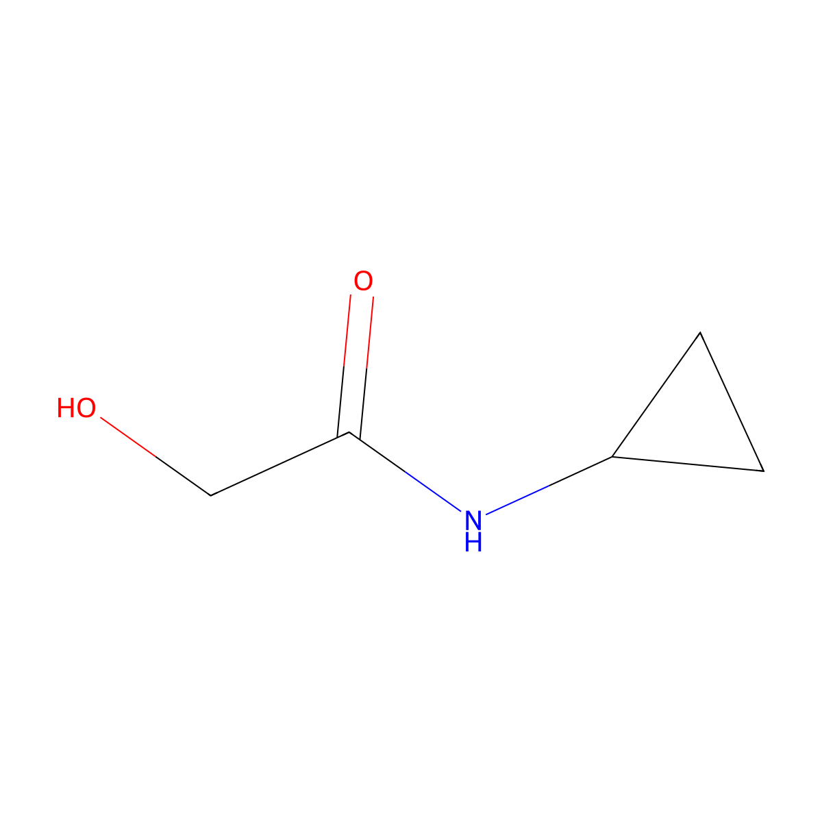 N-cyclopropyl-2-hydroxyacetamide molecular structure, CAS 1011573-71-9