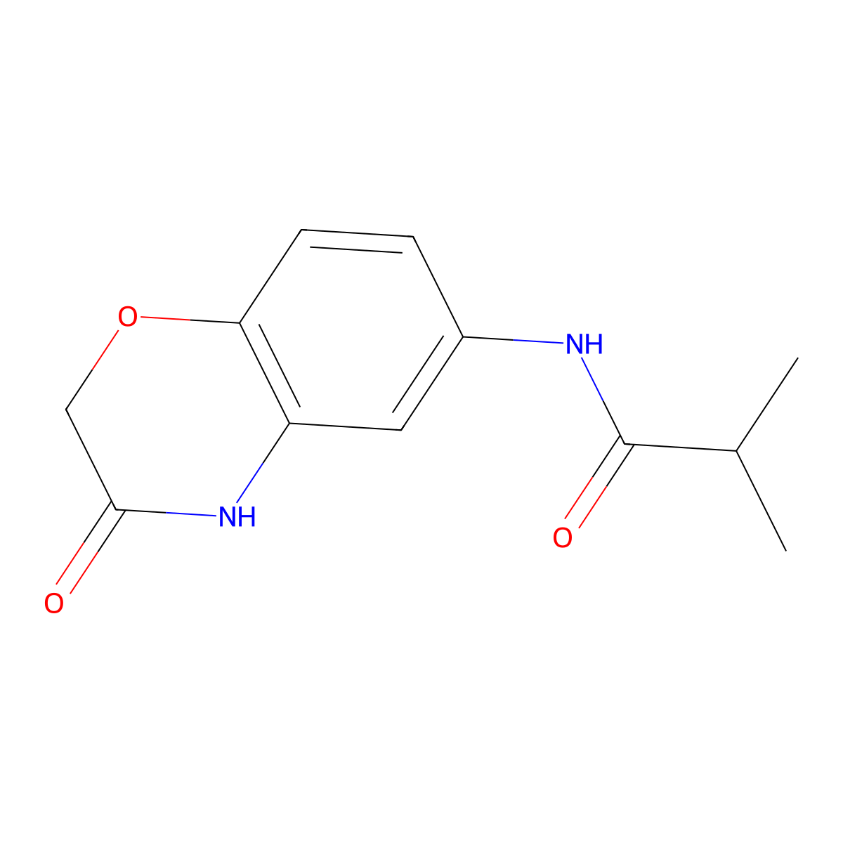 n-(3-Oxo-3,4-dihydro-2h-benzo[b][1,4]oxazin-6-yl)isobutyramide molecular structure, CAS 1011582-94-7