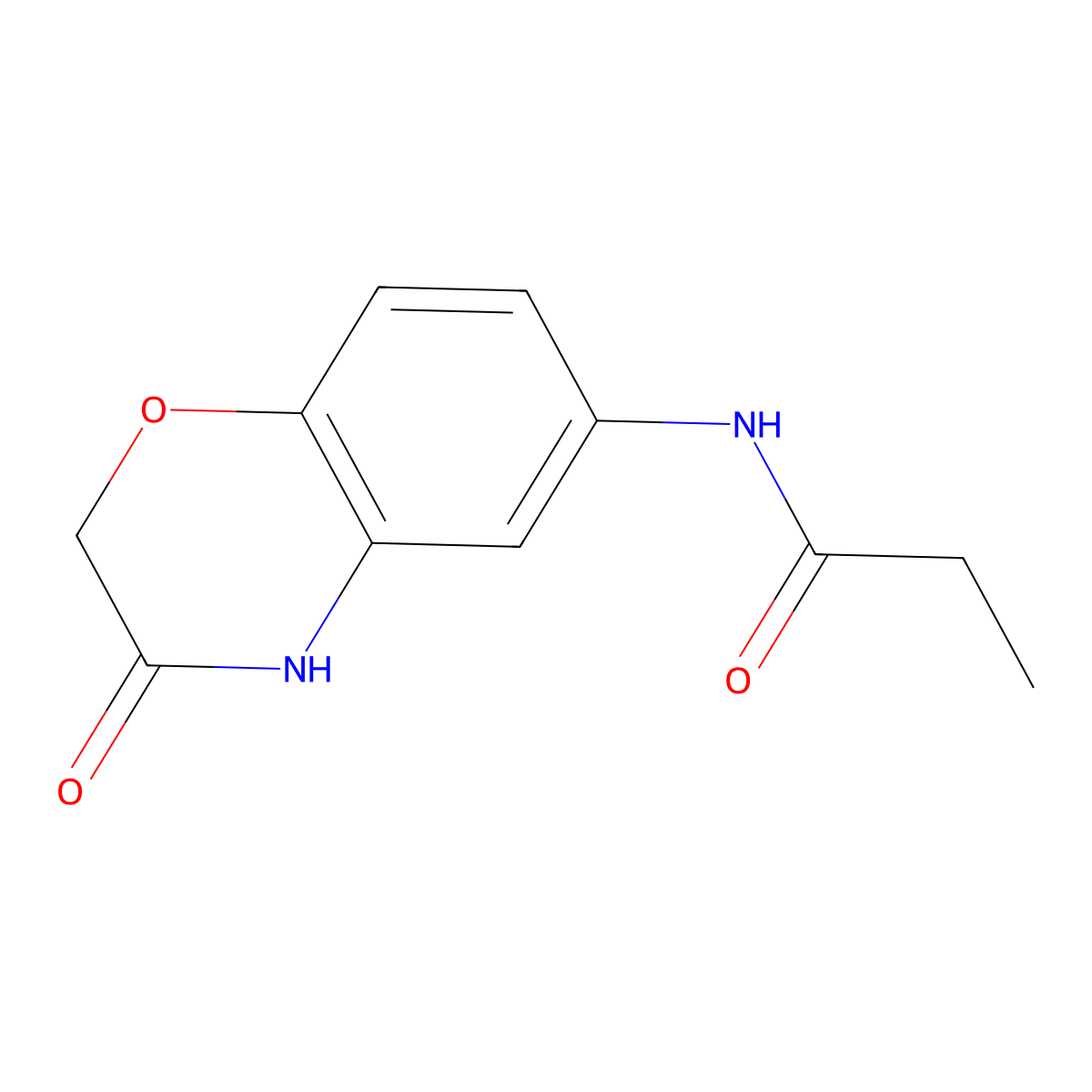 N-(3-Oxo-3,4-dihydro-2H-benzo[b][1,4]oxazin-6-yl)propionamide molecular structure, CAS 1011590-32-1