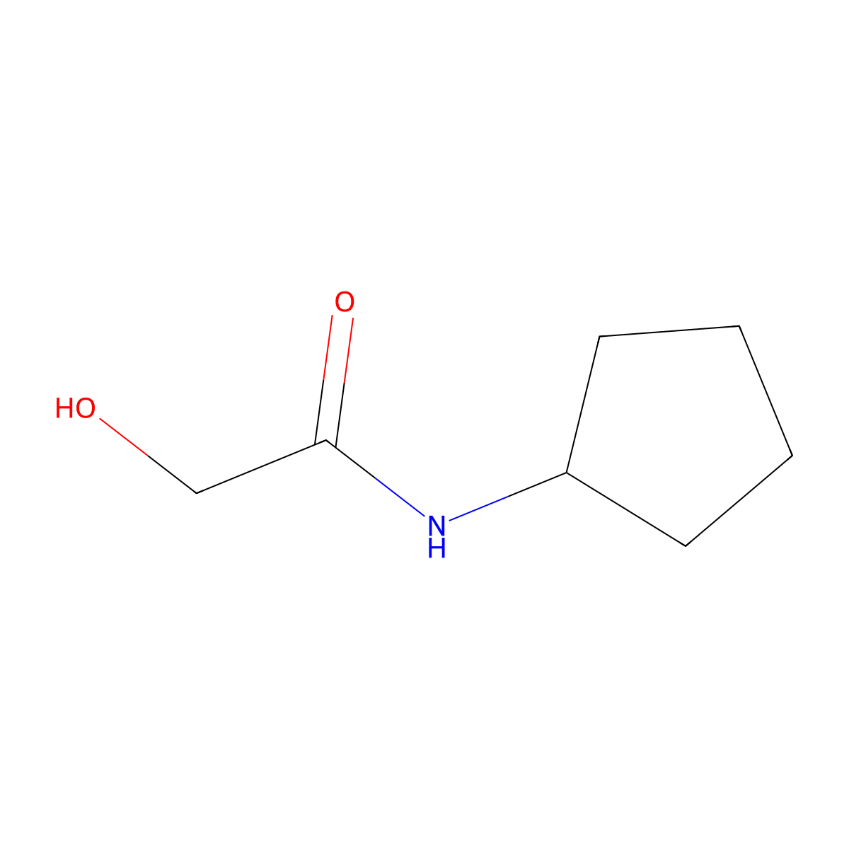 N-cyclopentyl-2-hydroxyacetamide molecular structure, CAS 1011598-39-2