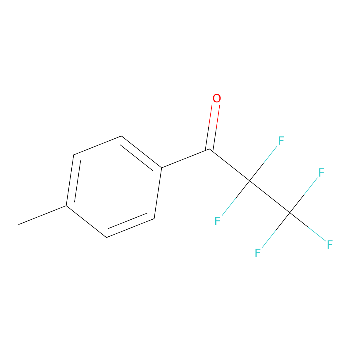2,2,3,3,3-Pentafluoro-1-(P-tolyl)propane-1-one molecular structure, CAS 10116-95-7