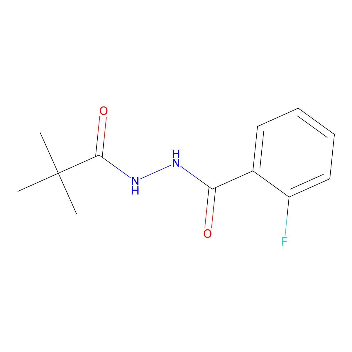 N'-(2,2-dimethylpropanoyl)-2-fluorobenzohydrazide molecular structure, CAS 1011600-40-0