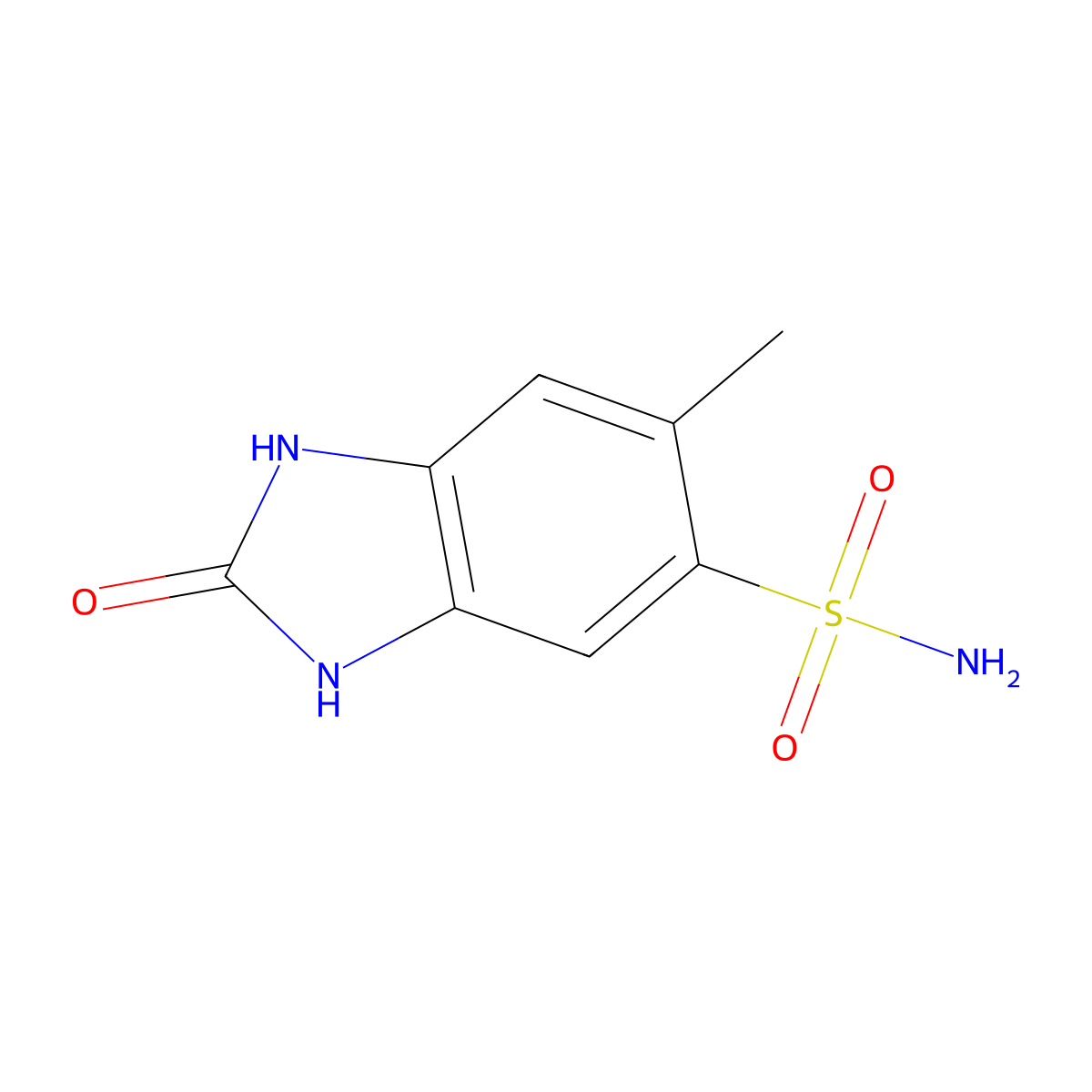 6-methyl-2-oxo-2,3-dihydro-1H-1,3-benzodiazole-5-sulfonamide molecular structure, CAS 1011614-09-7