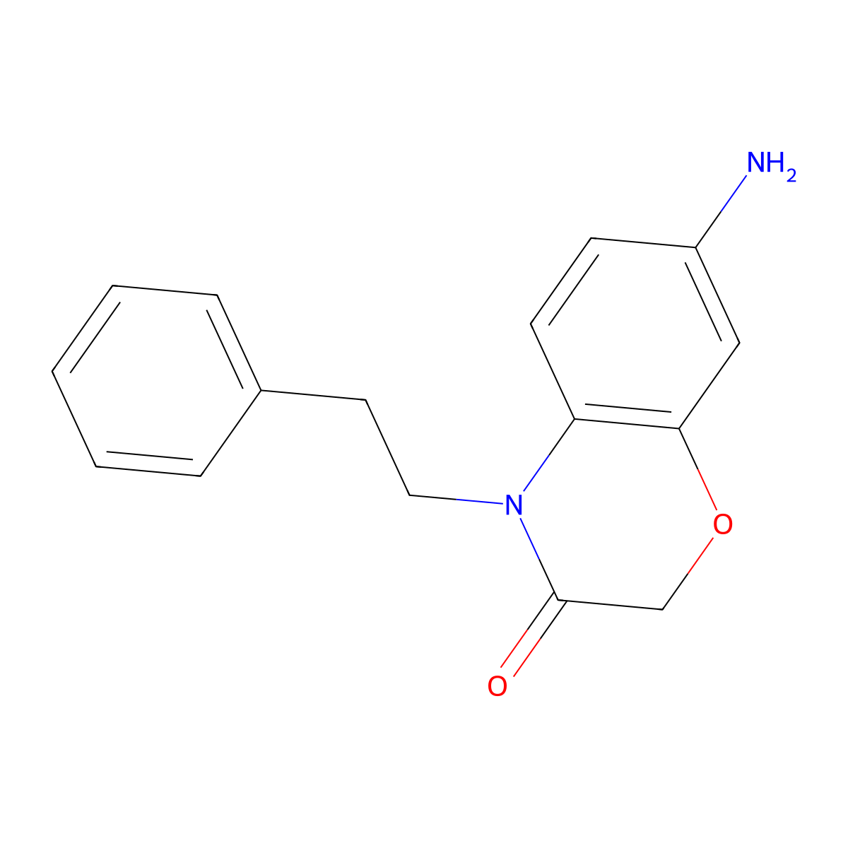 7-amino-4-phenethyl-2H-benzo[b][1,4]oxazin-3(4H)-one molecular structure, CAS 1011618-38-4