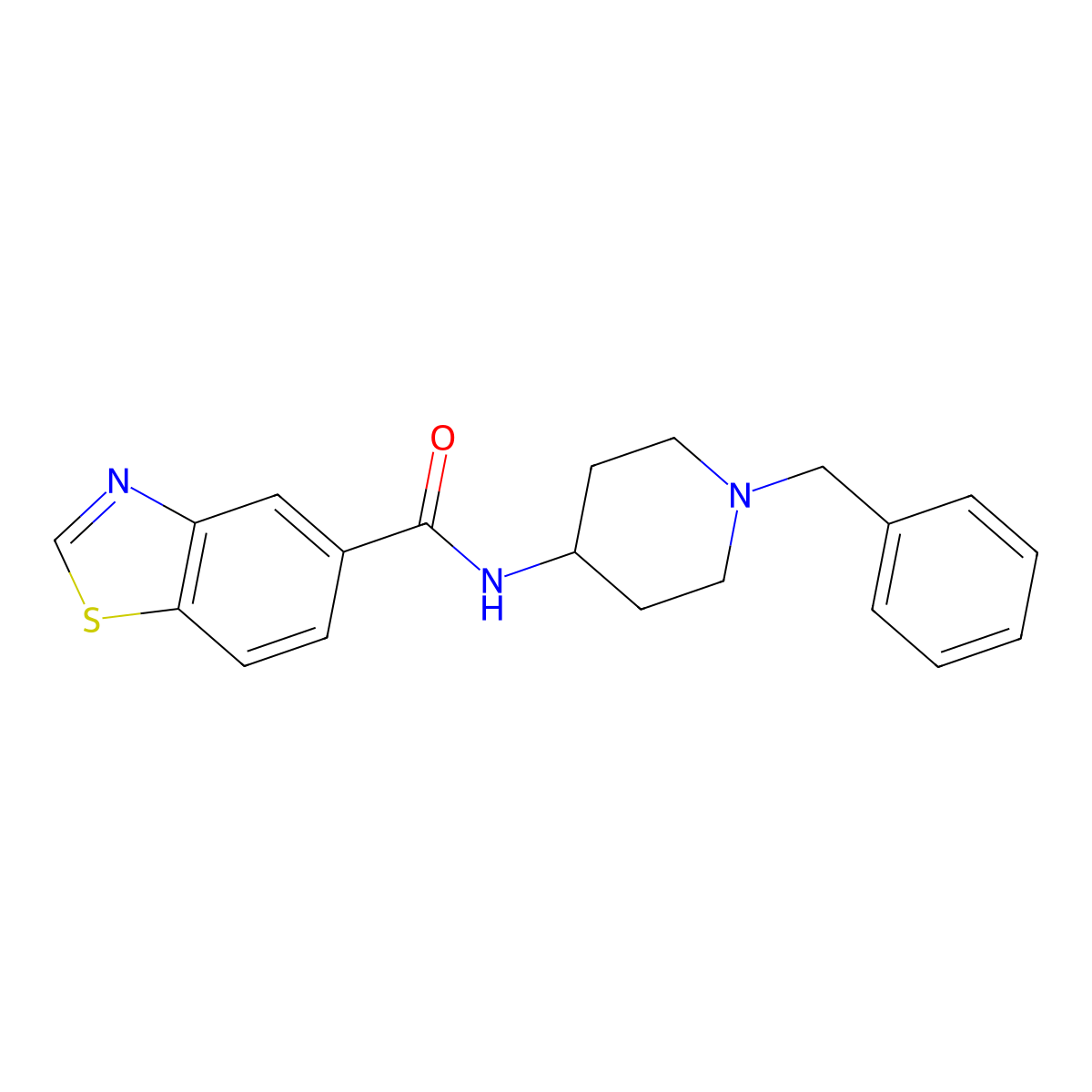 5-Benzothiazolecarboxamide,n-[1-(phenylmethyl)-4-piperidinyl]- molecular structure, CAS 1011626-80-4
