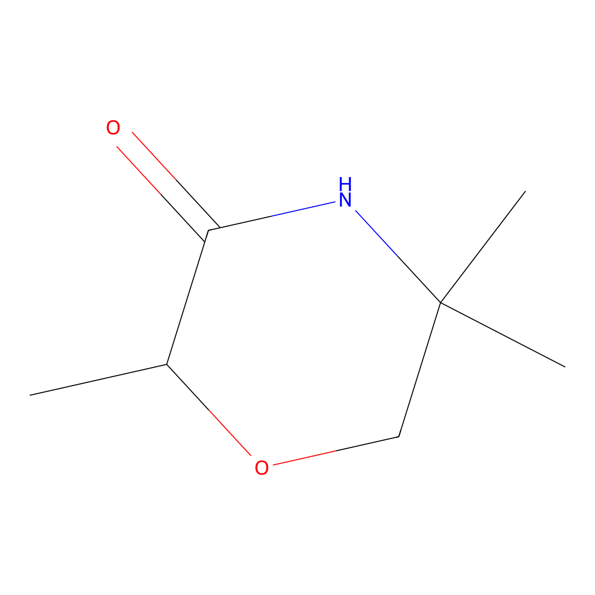2,5,5-Trimethylmorpholin-3-one molecular structure, CAS 1011632-66-8
