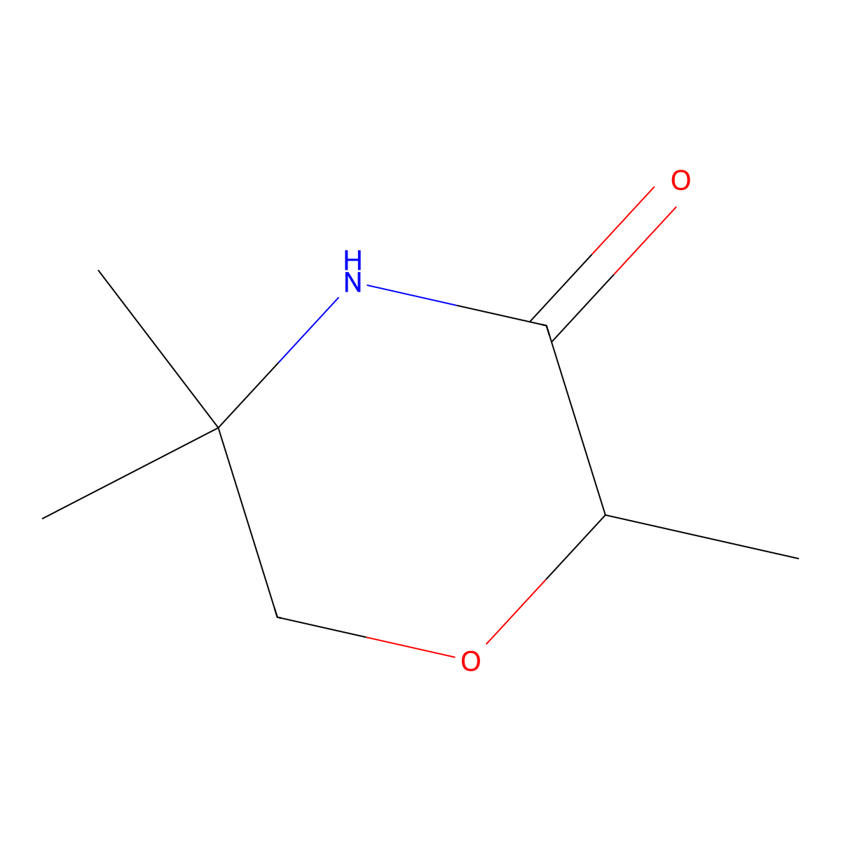 2,5,5-Trimethylmorpholin-3-one molecular structure, CAS 1011632-66-8
