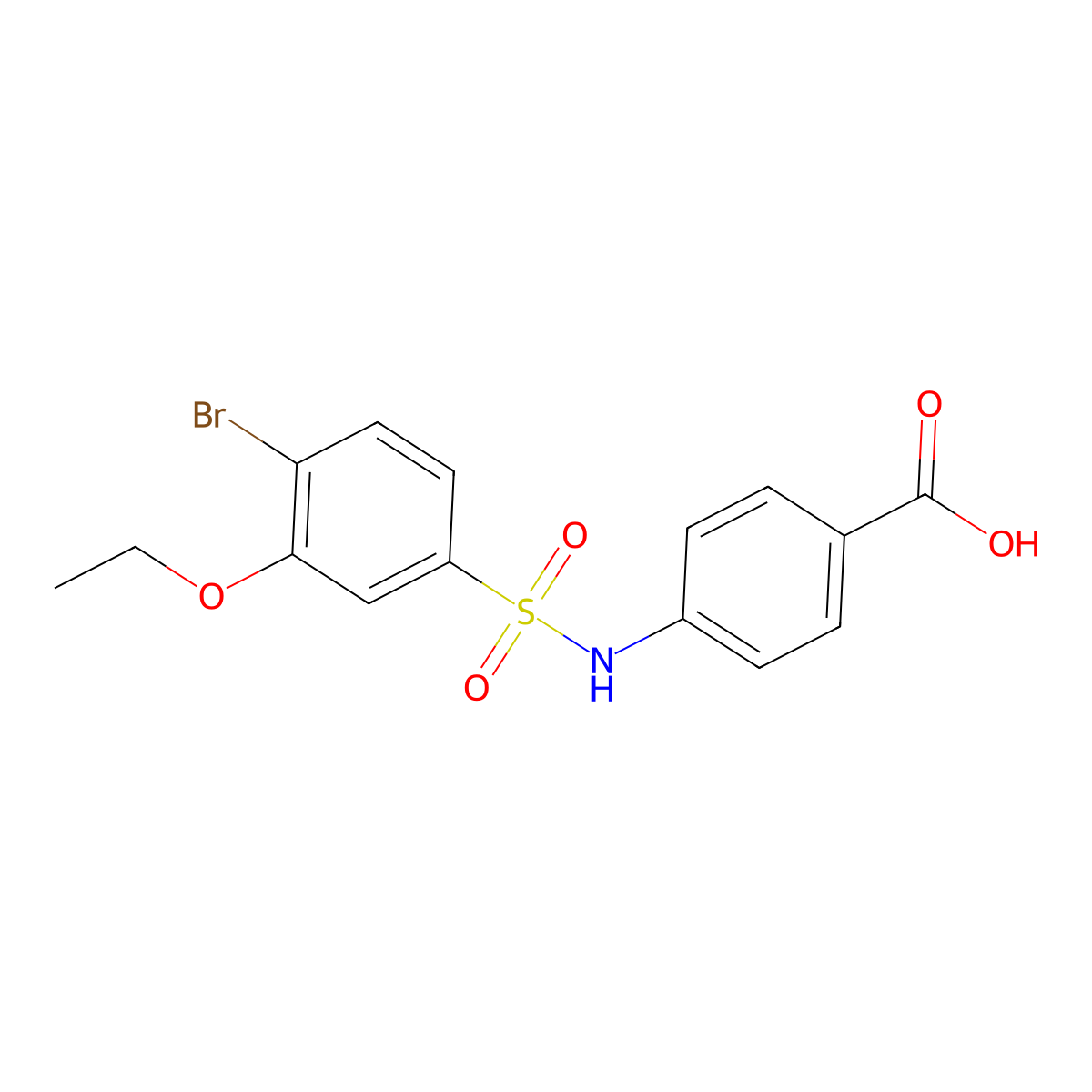 4-(4-Bromo-3-ethoxybenzenesulfonamido)benzoic acid molecular structure, CAS 1011635-06-5
