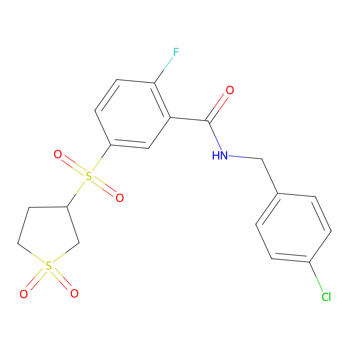 C18H17ClFNO5S2 molecular structure, CAS 1011645-78-5