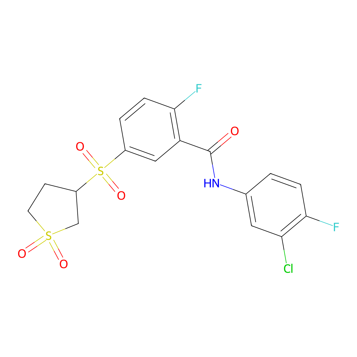 C17H14ClF2NO5S2 molecular structure, CAS 1011646-20-0
