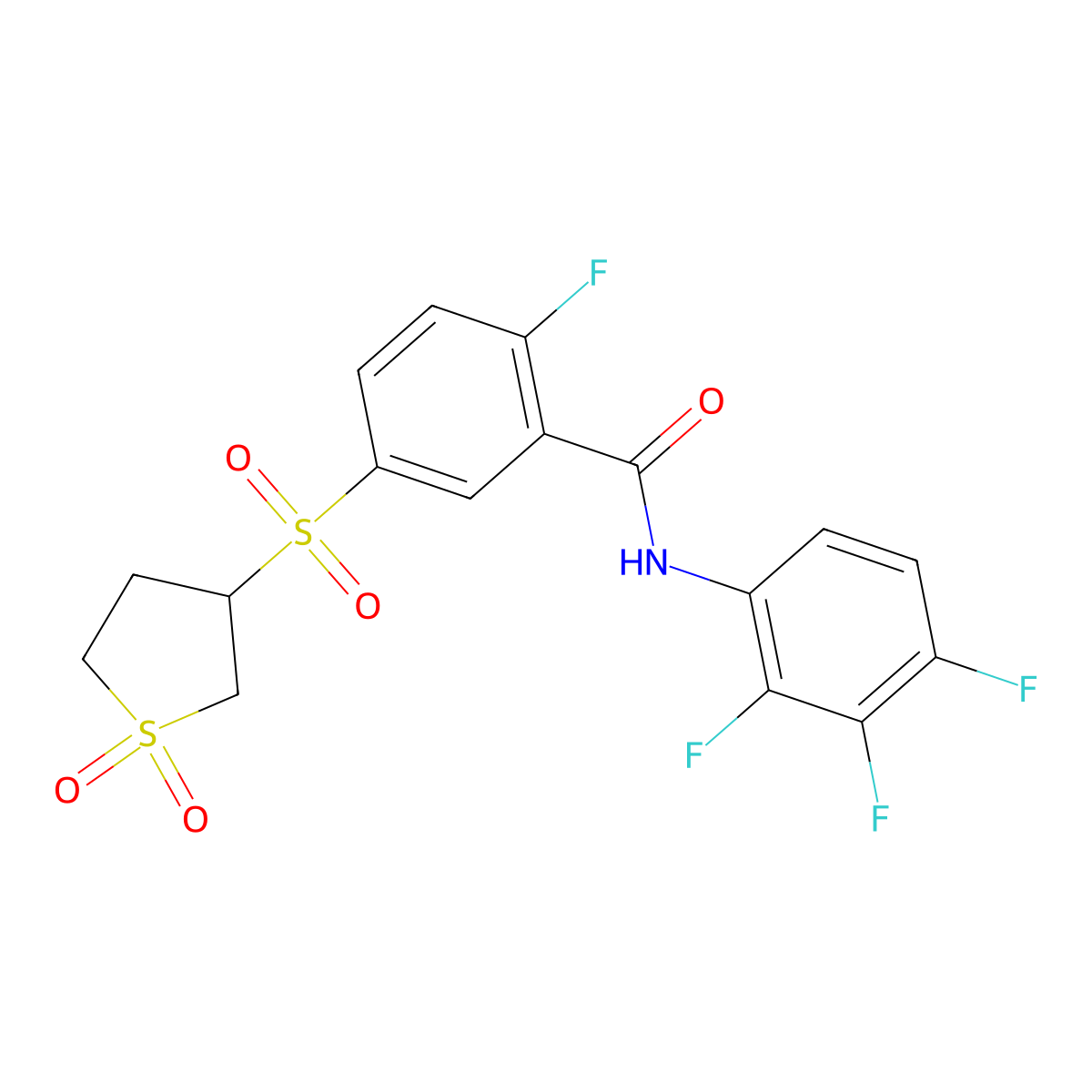 C17H13F4NO5S2 molecular structure, CAS 1011646-53-9