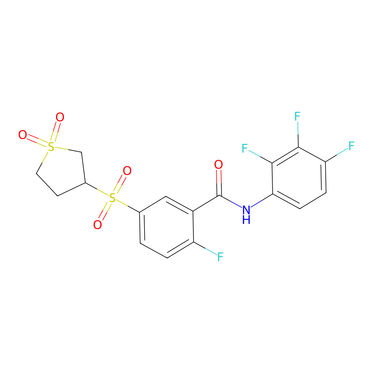 C17H13F4NO5S2 molecular structure, CAS 1011646-53-9