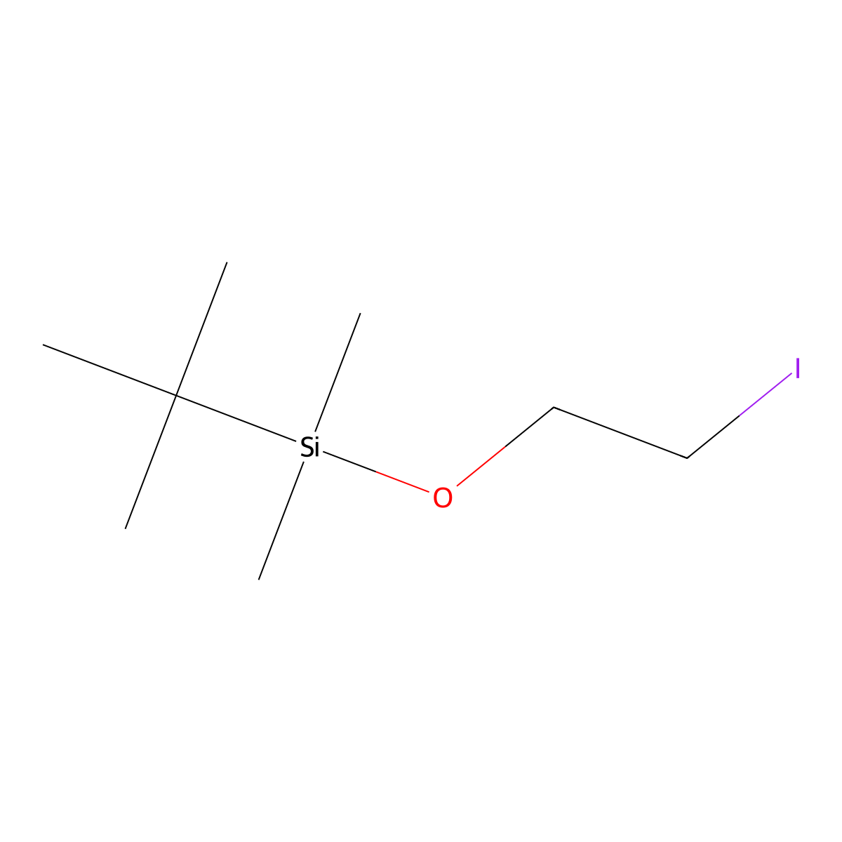tert-Butyl(2-iodoethoxy)dimethylsilane molecular structure, CAS 101166-65-8
