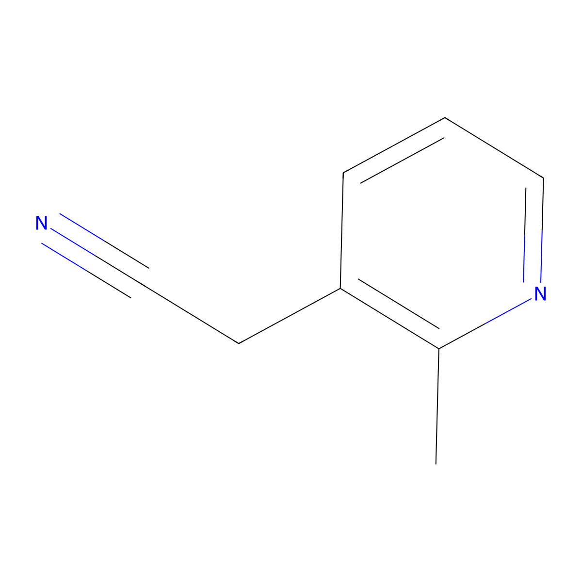 2-(2-Methylpyridin-3-yl)acetonitrile molecular structure, CAS 101166-73-8