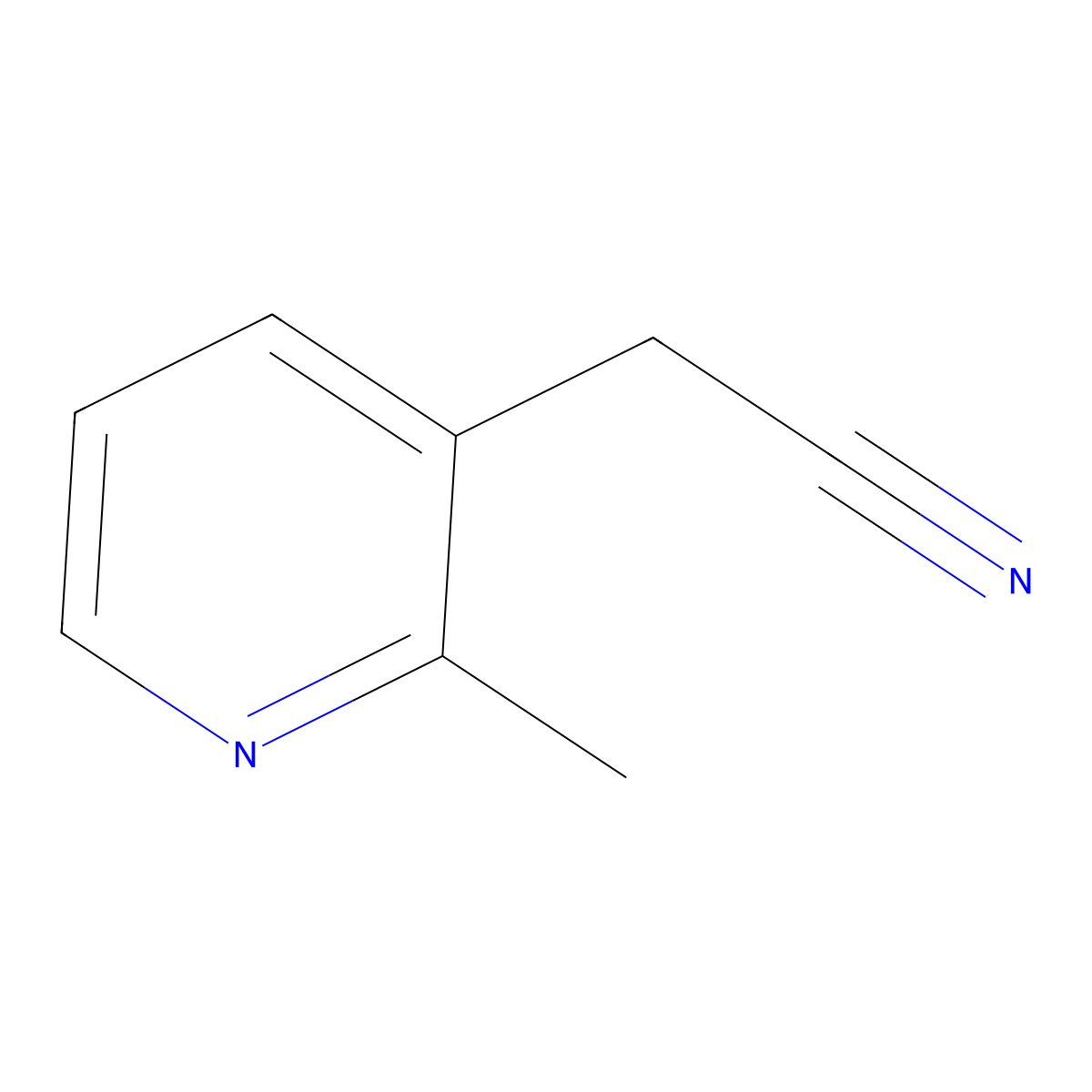 2-(2-Methylpyridin-3-yl)acetonitrile molecular structure, CAS 101166-73-8