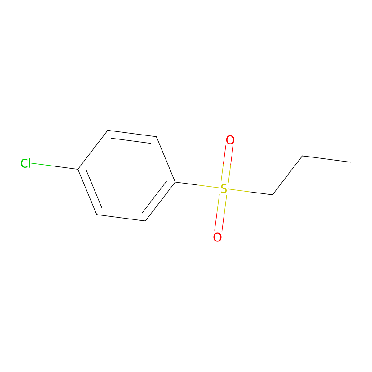 Benzene, 1-chloro-4-(propylsulfonyl)- molecular structure, CAS 101167-08-2