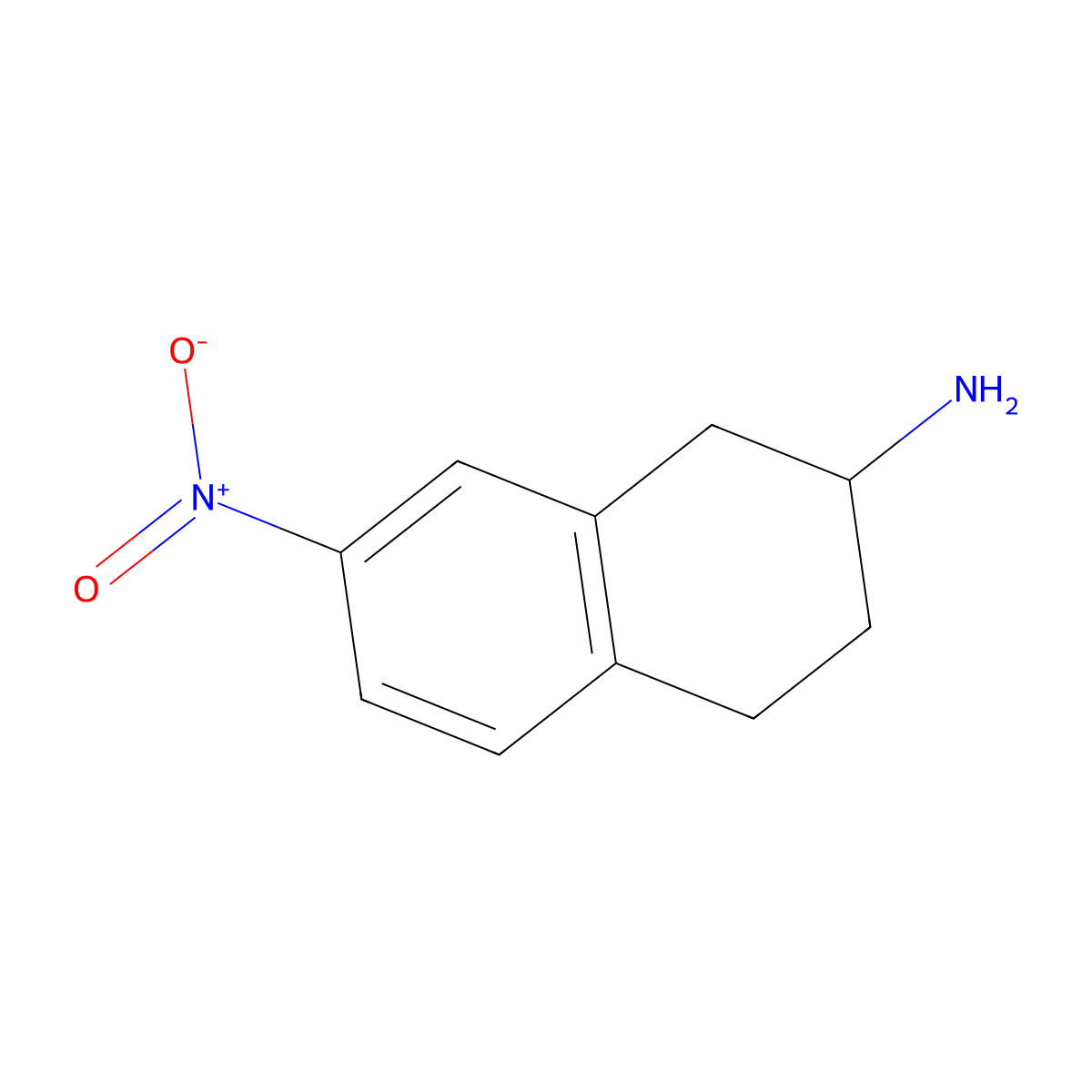 7-Nitro-1,2,3,4-tetrahydronaphthalen-2-amine molecular structure, CAS 101167-13-9