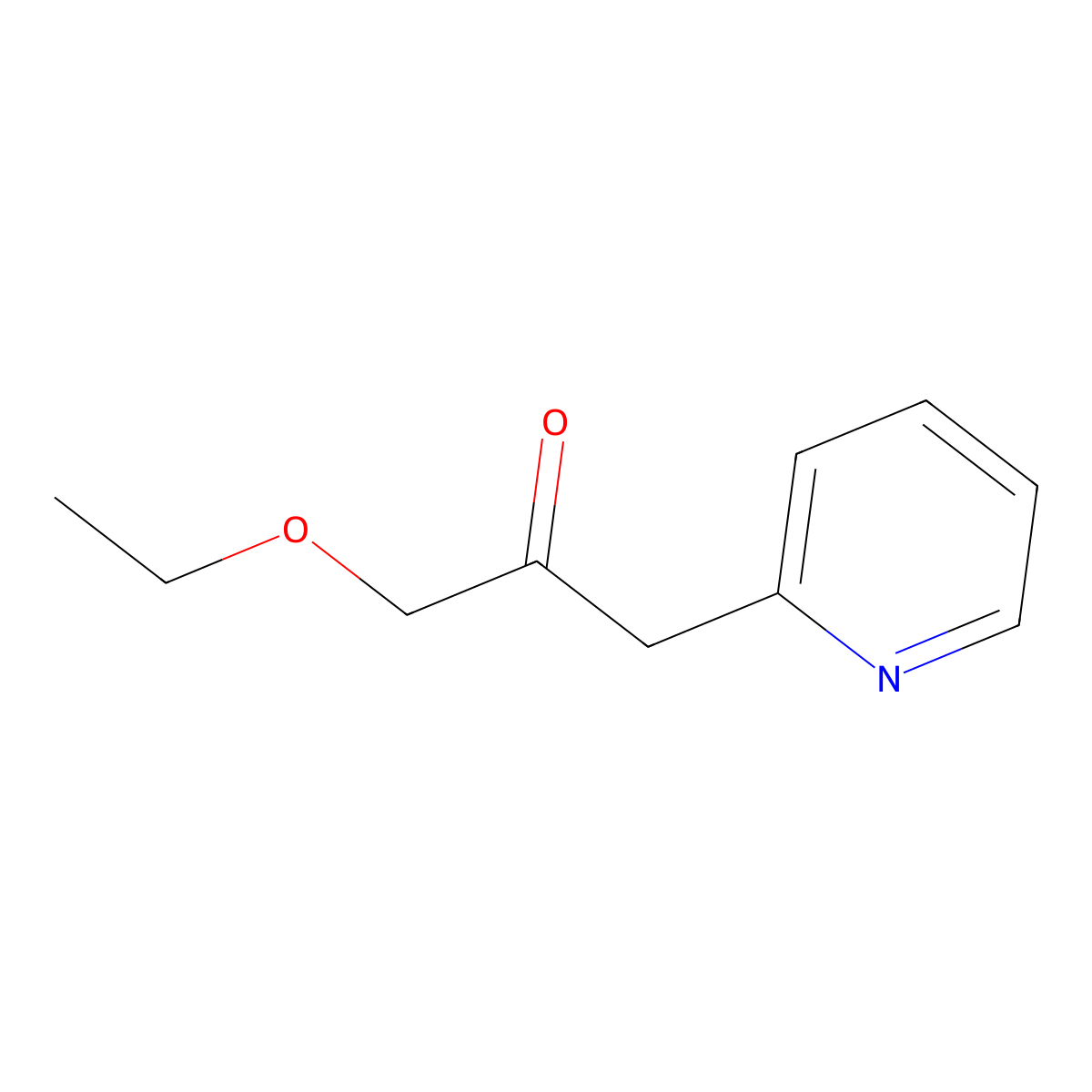 1-Ethoxy-3-(pyridin-2-yl)propan-2-one molecular structure, CAS 101168-47-2
