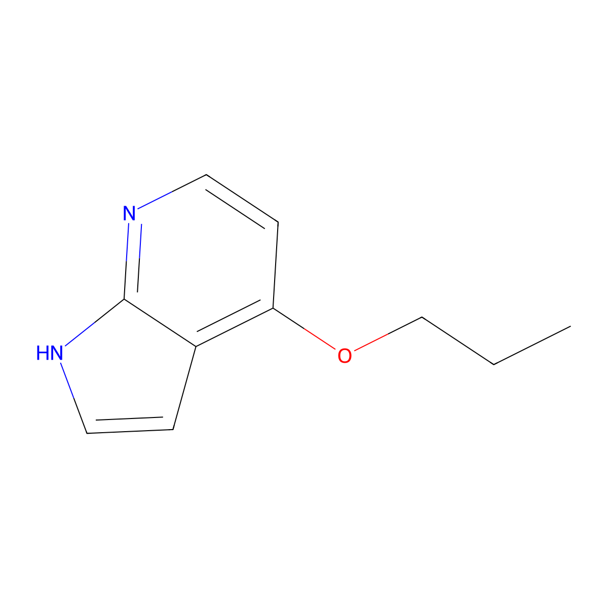 4-Propoxy-1H-pyrrolo(2,3-b)pyridine molecular structure, CAS 1011711-58-2