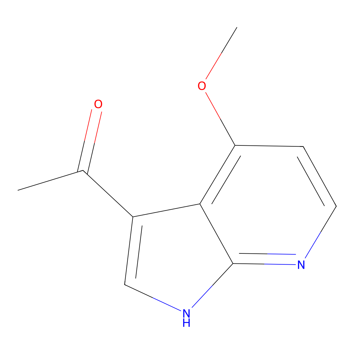3-Acetyl-4-methoxy-1H-pyrrolo[2,3-b]pyridine molecular structure, CAS 1011711-59-3