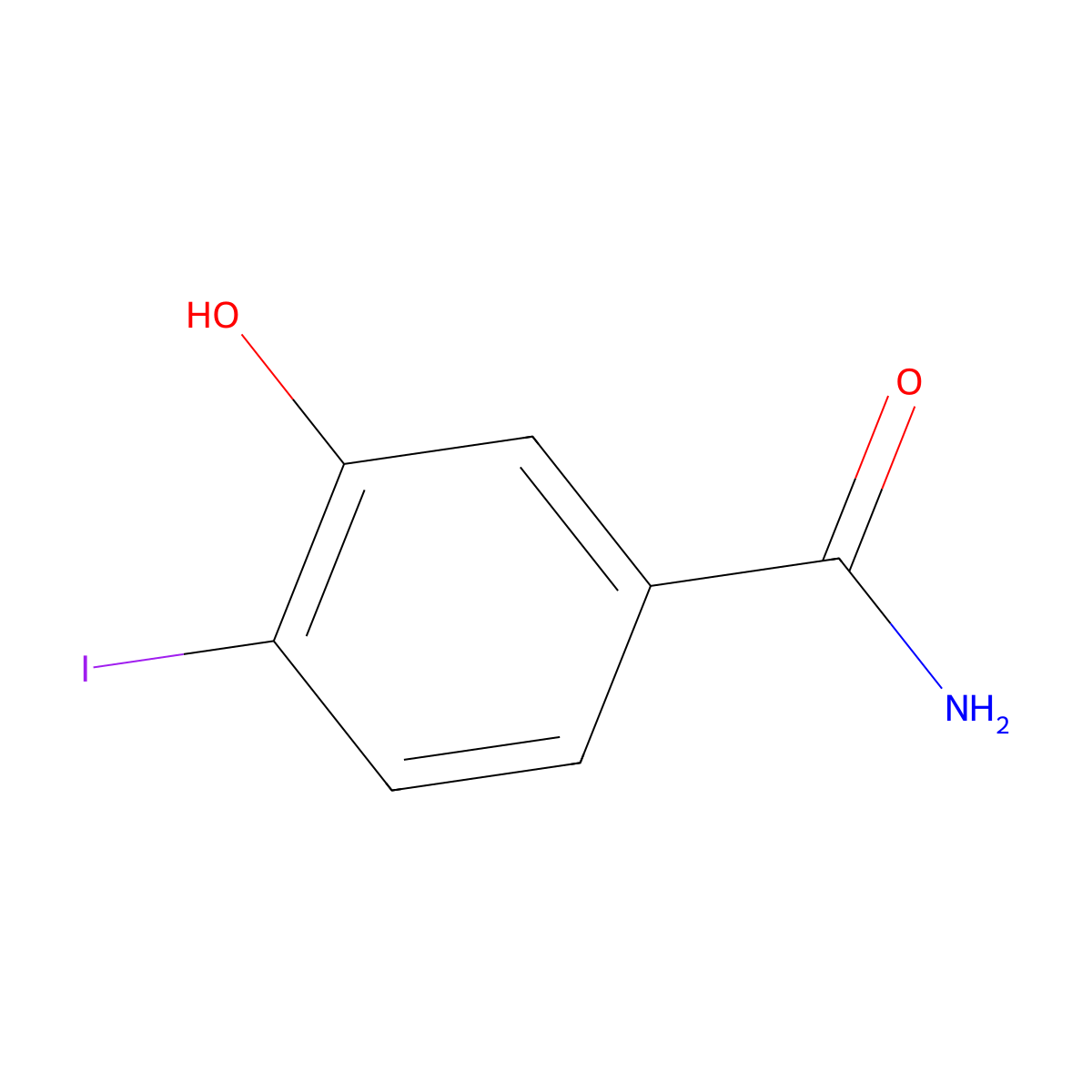 3-Hydroxy-4-iodobenzamide molecular structure, CAS 1011713-16-8