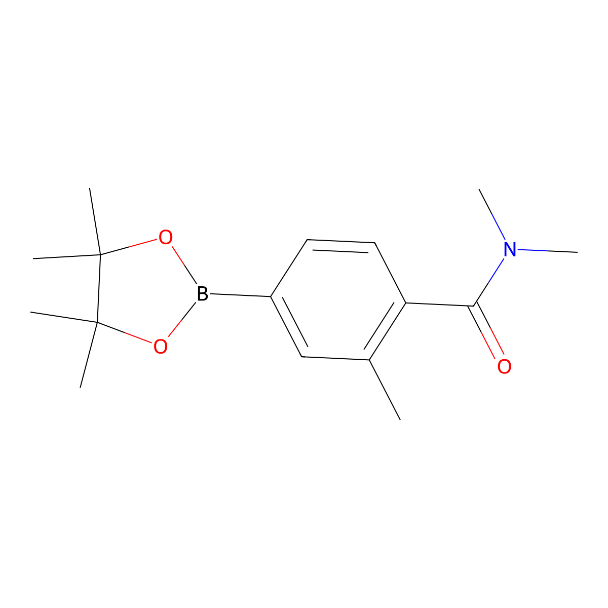 N,N,2-trimethyl-4-(4,4,5,5-tetramethyl-1,3,2-dioxaborolan-2-yl)benzamide molecular structure, CAS 1011731-99-9