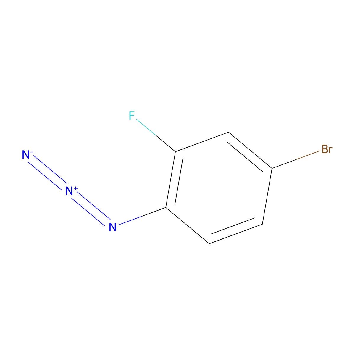 1-Azido-4-bromo-2-fluorobenzene molecular structure, CAS 1011734-56-7