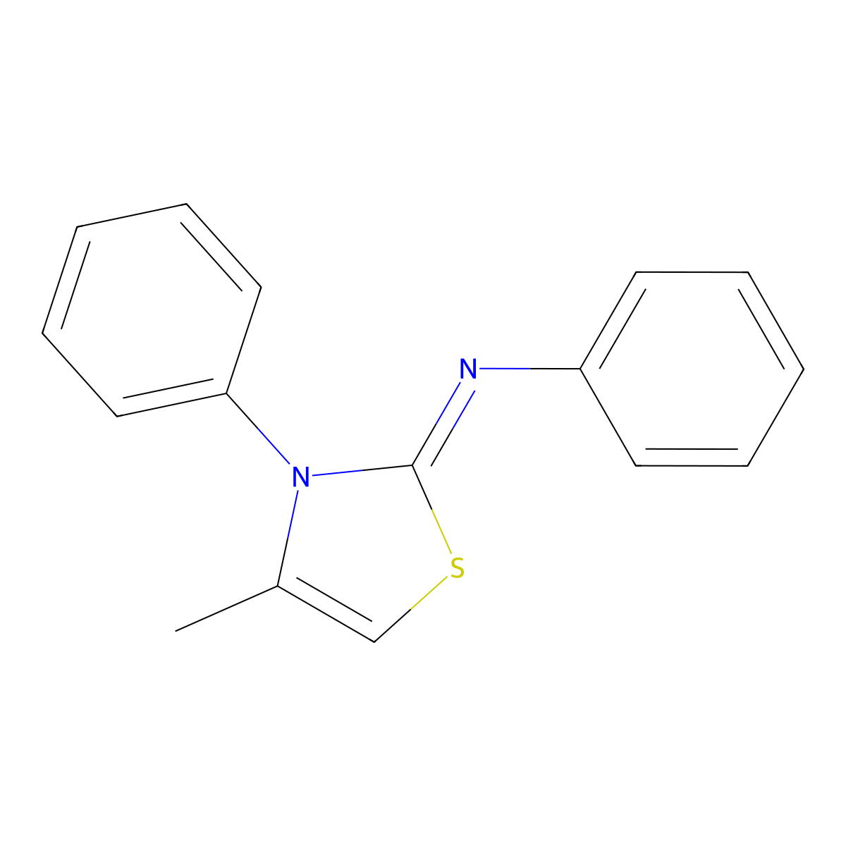 4-methyl-N,3-diphenyl-1,3-thiazol-2-imine molecular structure, CAS 1011794-20-9