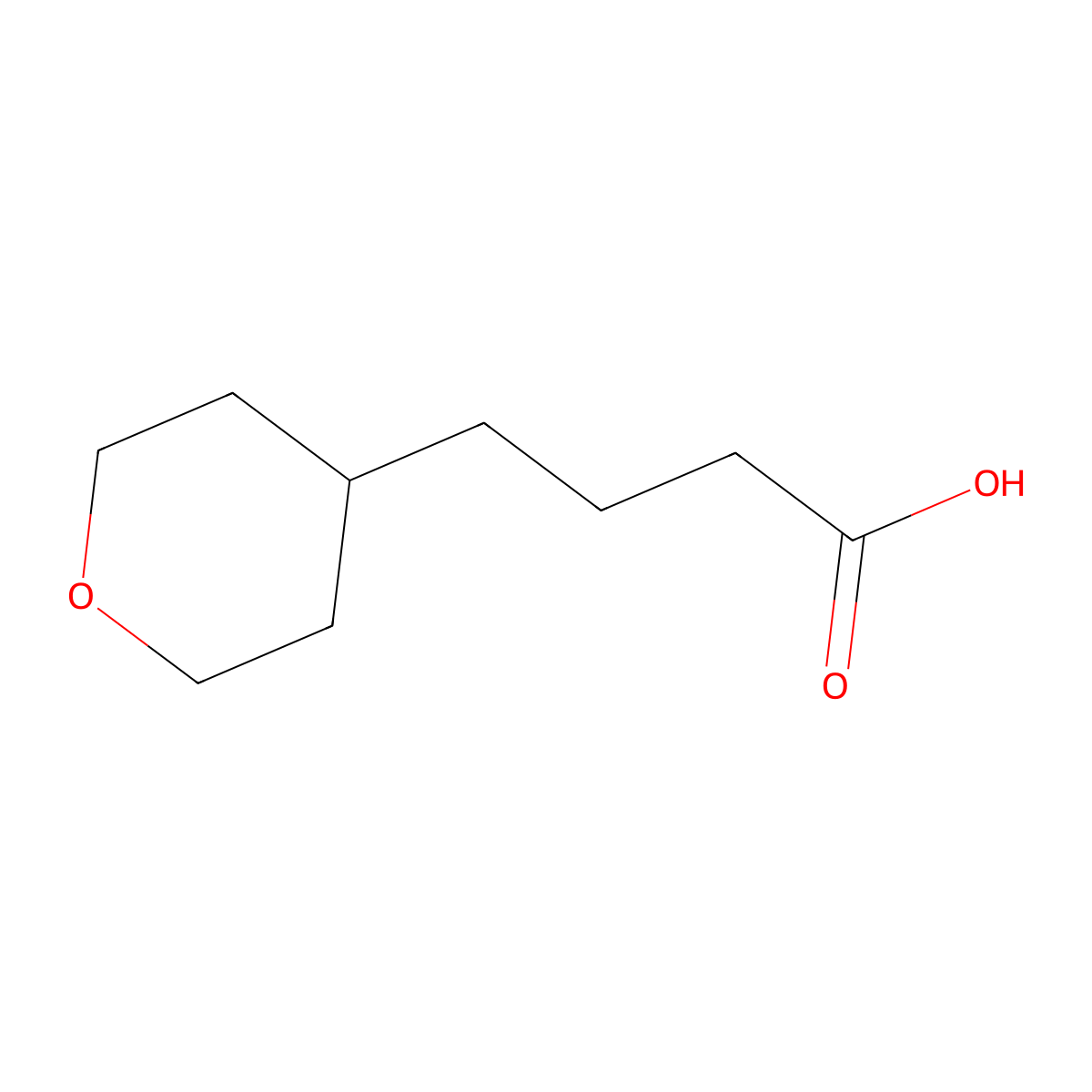 4-(Oxan-4-yl)butanoic acid molecular structure, CAS 1011803-87-4