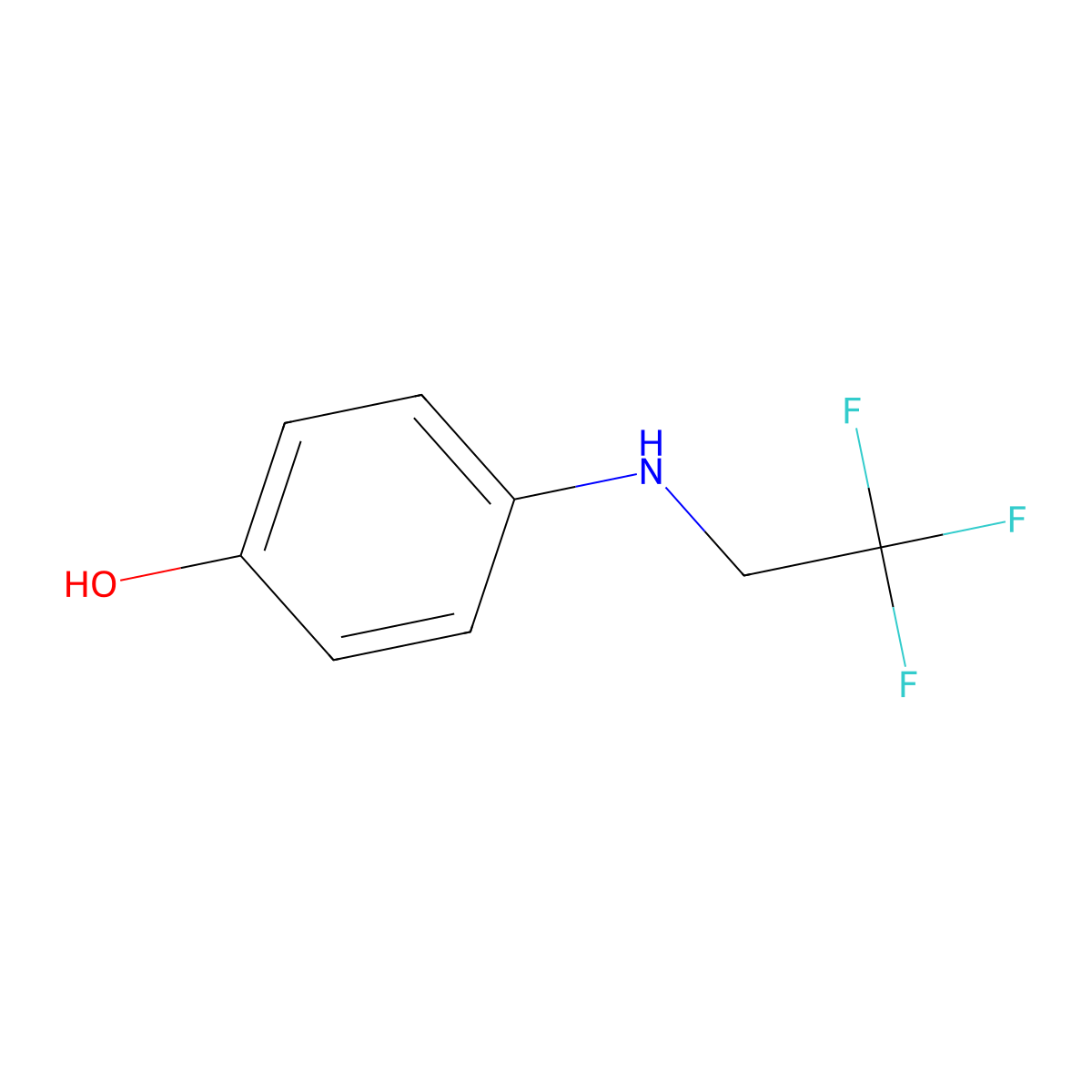 4-[(2,2,2-Trifluoroethyl)amino]phenol molecular structure, CAS 1011805-88-1