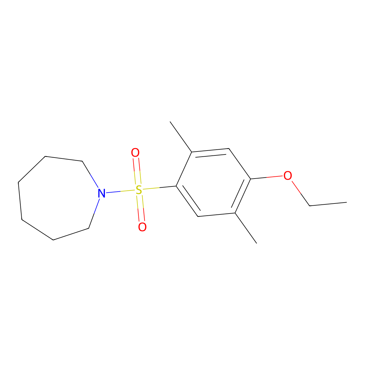 1-(4-Ethoxy-2,5-dimethylbenzenesulfonyl)azepane molecular structure, CAS 1011839-51-2