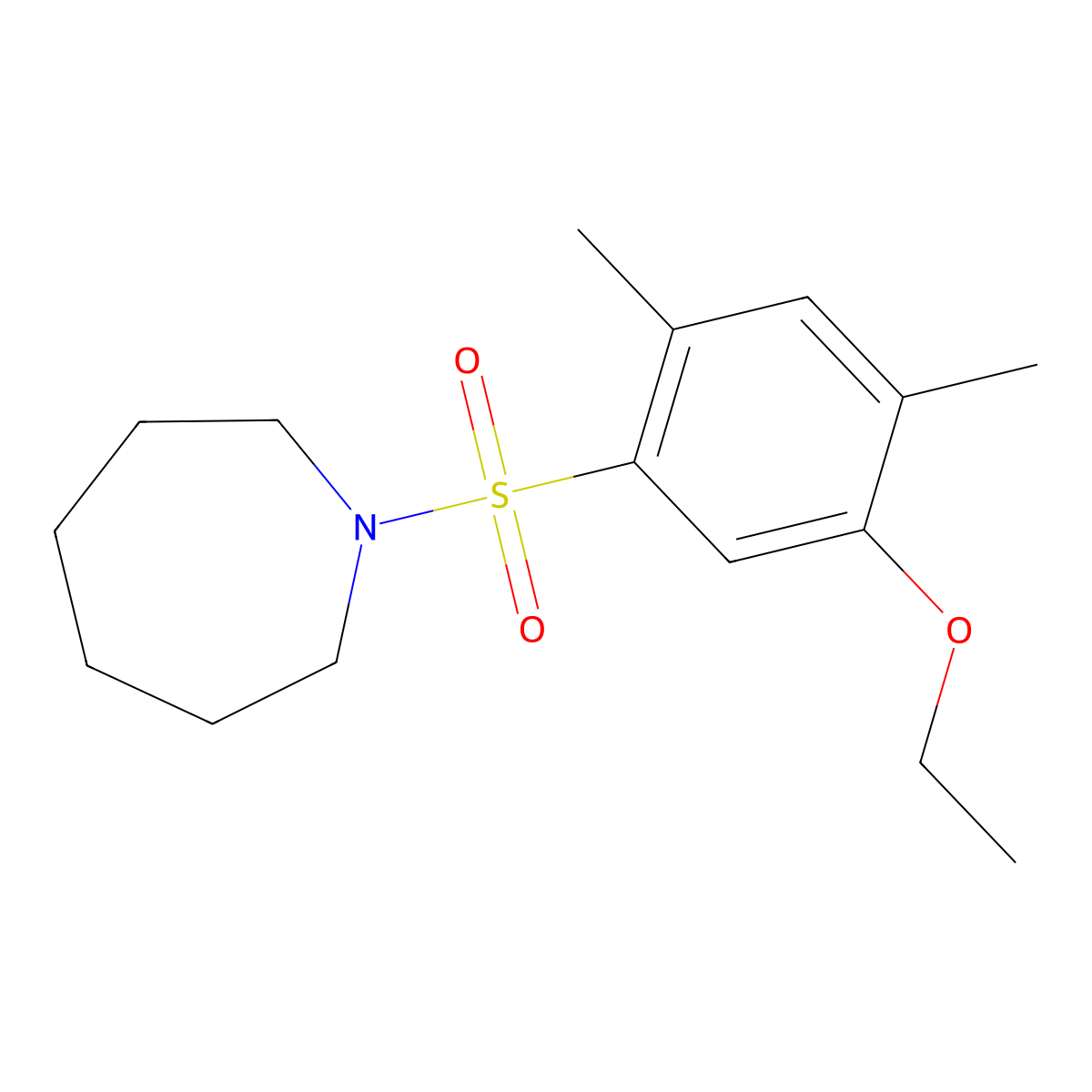 1-(5-Ethoxy-2,4-dimethylbenzenesulfonyl)azepane molecular structure, CAS 1011839-56-7