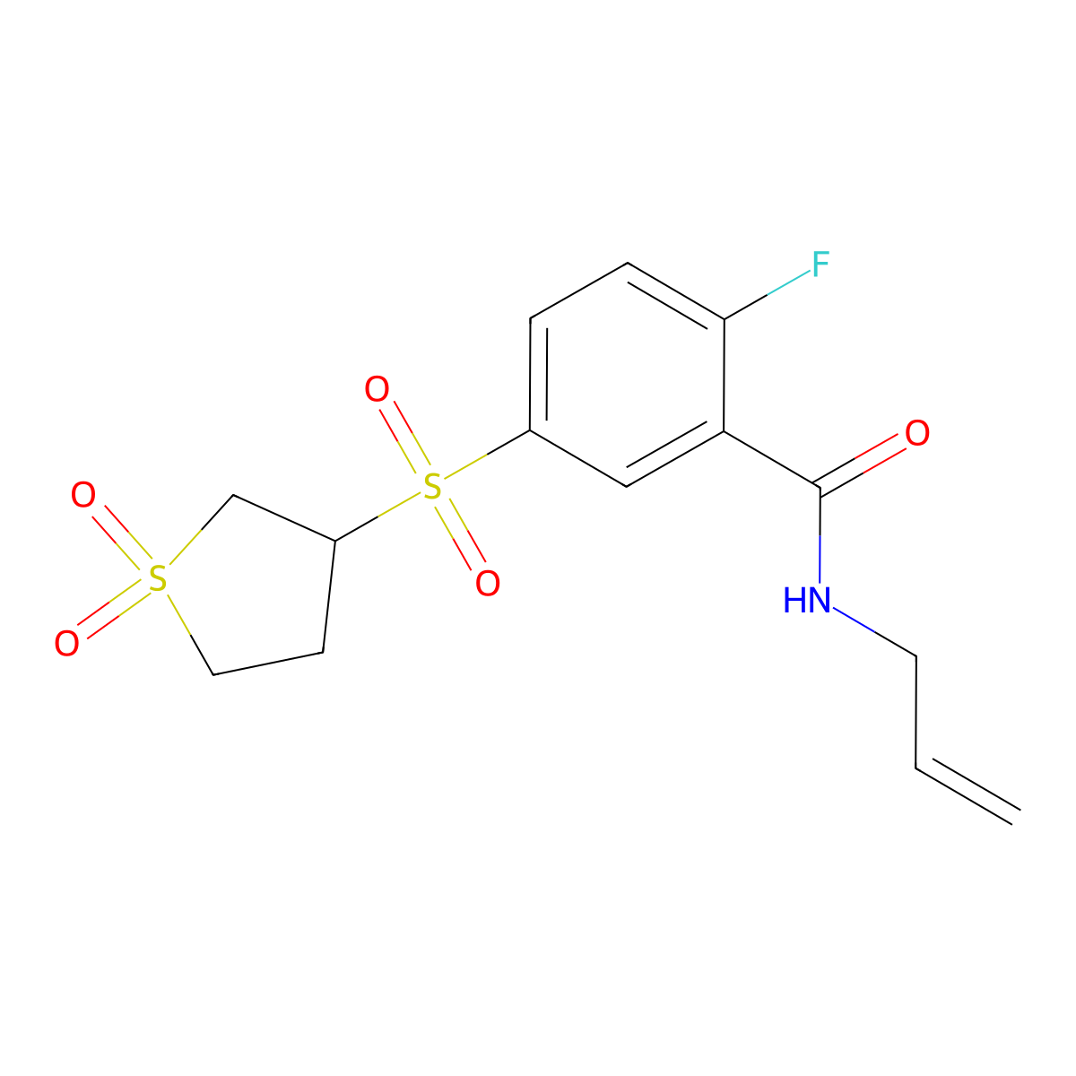 C14H16Fno5S2 molecular structure, CAS 1011846-25-5