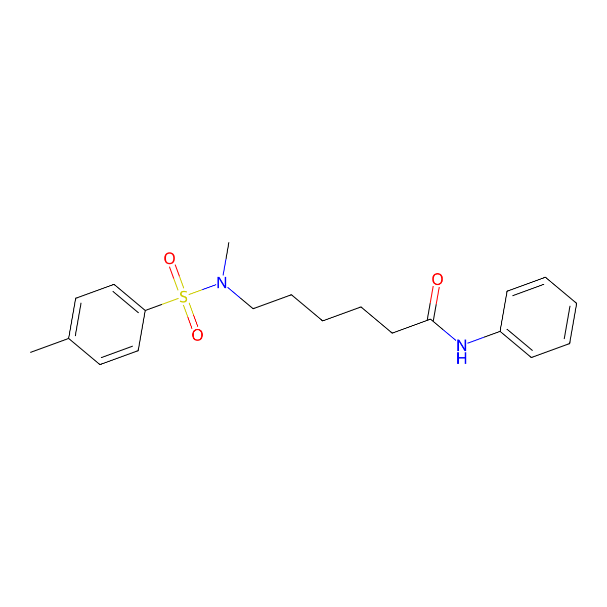 6-(N-methyl4-methylbenzenesulfonamido)-N-phenylhexanamide molecular structure, CAS 1011887-31-2