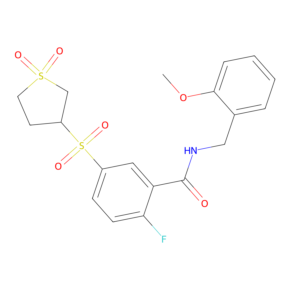C19H20Fno6S2 molecular structure, CAS 1011895-07-0