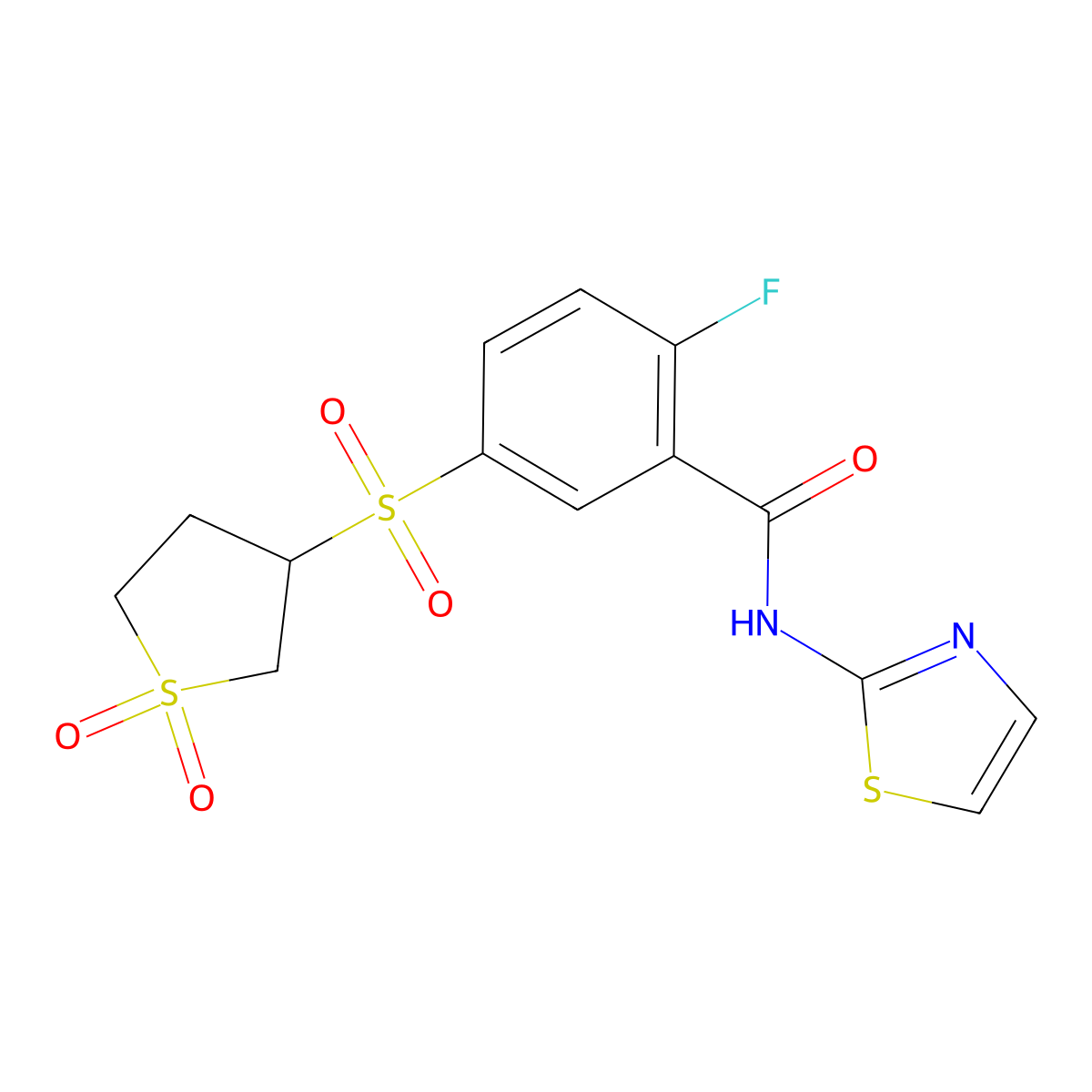 C14H13FN2O5S3 molecular structure, CAS 1011895-57-0