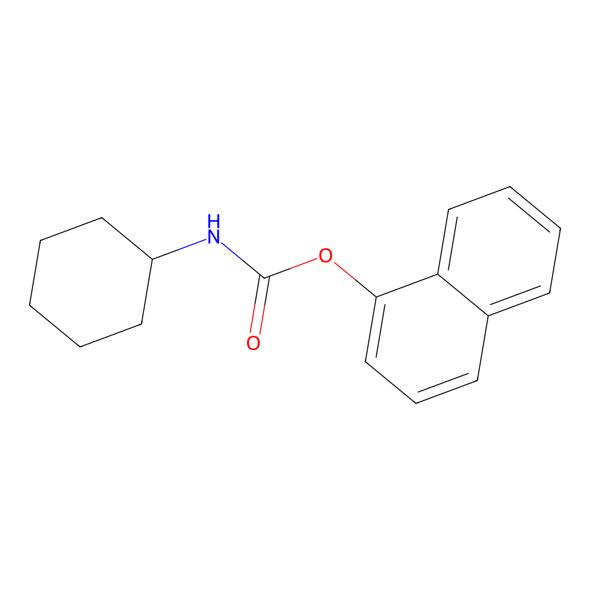 naphthalen-1-yl N-cyclohexylcarbamate molecular structure, CAS 101192-00-1