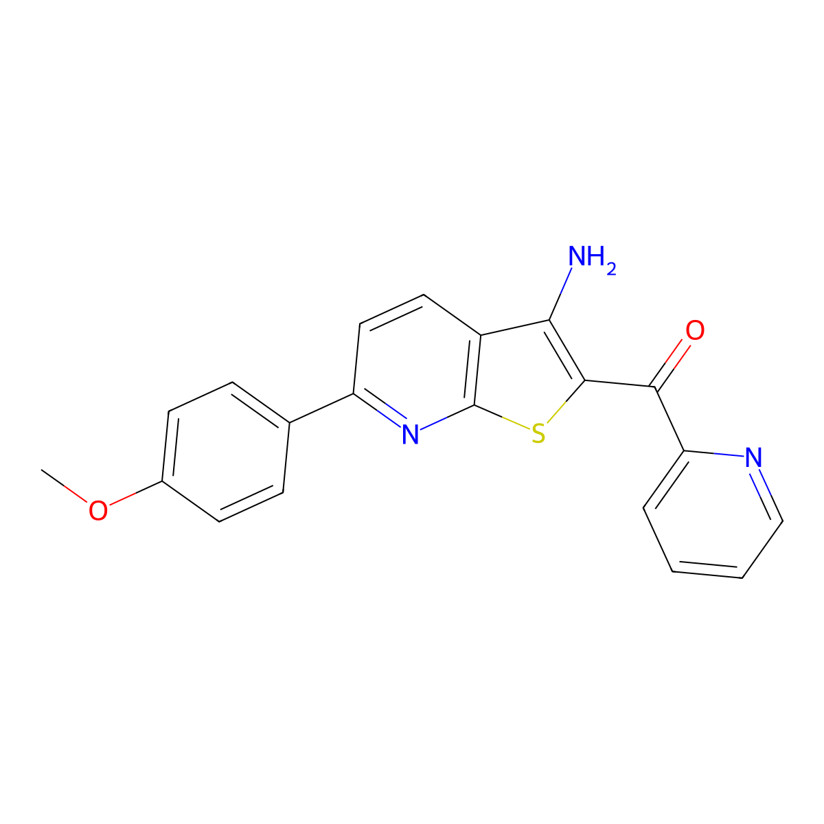 [3-Amino-6-(4-methoxyphenyl)thieno[2,3-b]pyridin-2-yl](pyridin-2-yl)methanone molecular structure, CAS 1011942-78-1