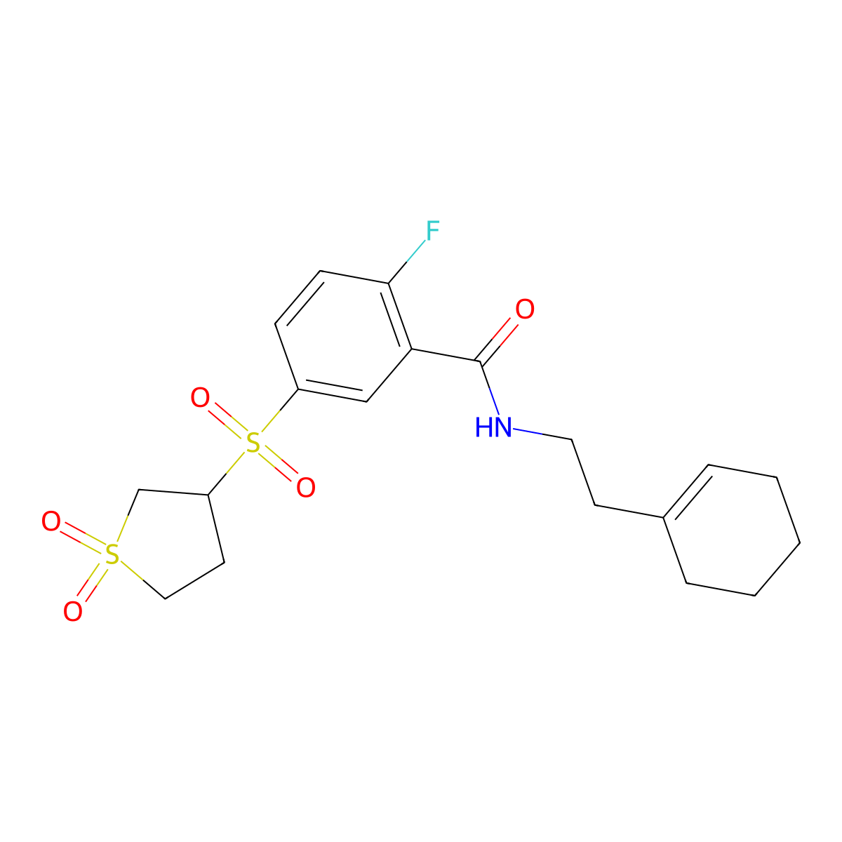 C19H24Fno5S2 molecular structure, CAS 1011948-07-4