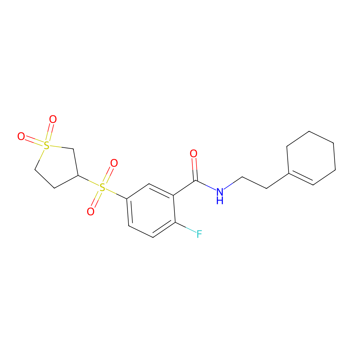 C19H24Fno5S2 molecular structure, CAS 1011948-07-4