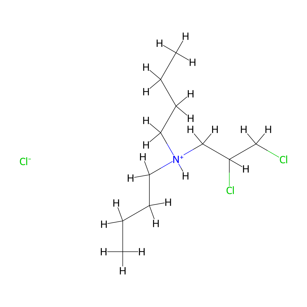 Dibutylamine, N-(2,3-dichloropropyl)-, hydrochloride molecular structure, CAS 101198-07-6