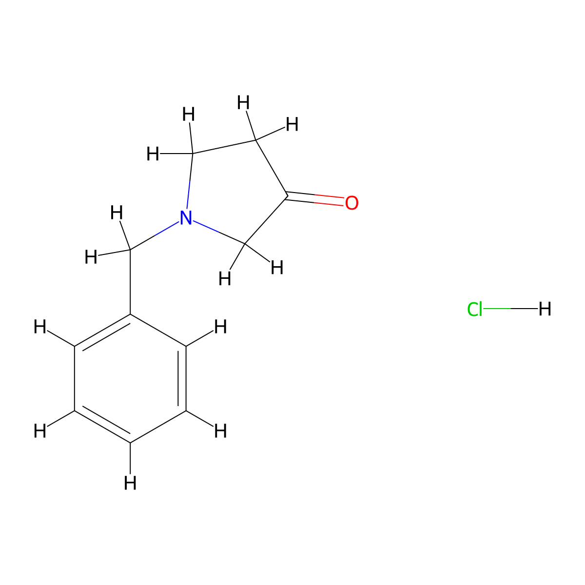 1-Benzylpyrrolidin-3-one hydrochloride molecular structure, CAS 1012-01-7