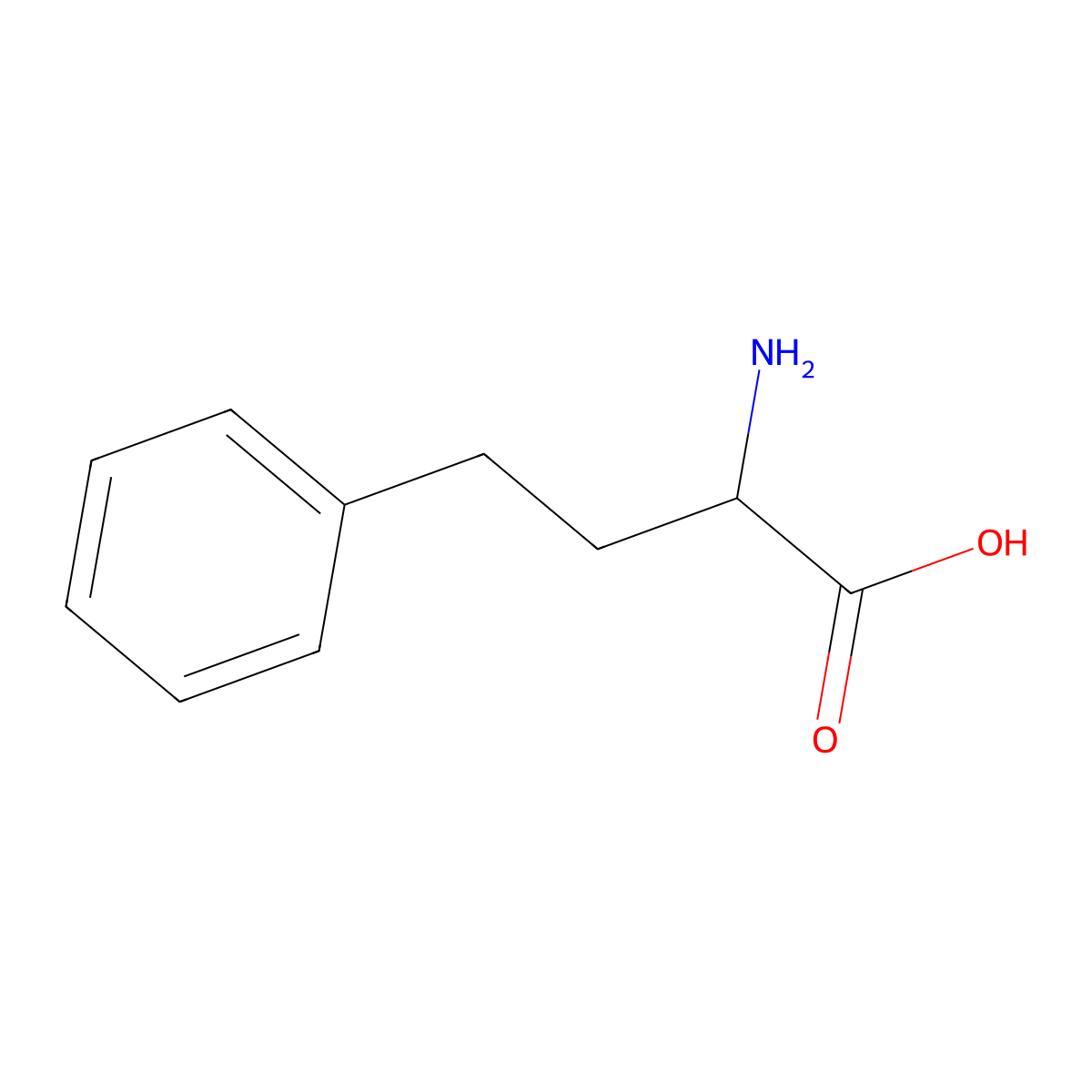 Homophenylalanine, DL- molecular structure, CAS 1012-05-1