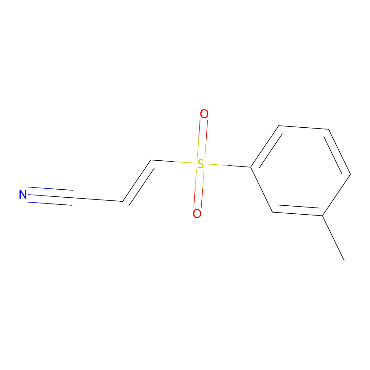 3-(3-Methylphenyl)sulfonylprop-2-enenitrile molecular structure, CAS 1012-69-7